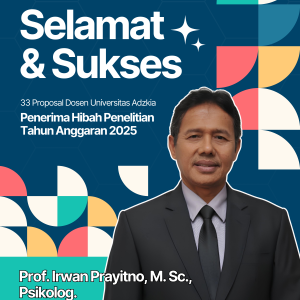 TERBANYAK DI LLDIKTI WILAYAH X, 33 PROPOSAL DOSEN UNIVERSITAS ADZKIA LOLOS HIBAH PENELITIAN