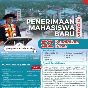 Penerimaan Mahasiswa S2 Pendidikan Dasar Universitas Adzkia